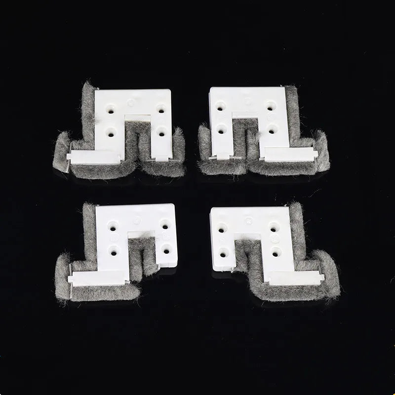 4pcs Sliding Window Buffer Block Up and Down Track Sealing Wind-proof Brush Strip Door Sound Insulation Pad Window Accessories