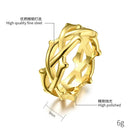 MKENDN 9MM Men Ring Thorn Vine Stainless Steel Rings Fashion Finger Gift For Male Him Anniversary Gothic Jewelry