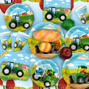 Tractor Birthday Party Supplies,66 pcs Decorations Tableware Pack-Tractor Plates and Napkins Cups Tablecloth&Banner etc