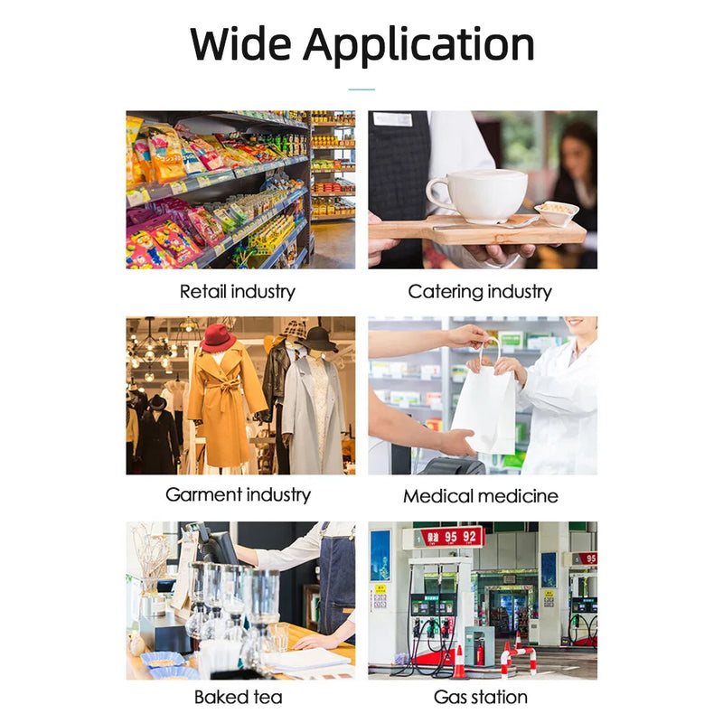 Receipt Printer 58mm Mini Thermal Printing Wireless BT USB Mobile PrinterCompatible with Android/iOS/Windows System