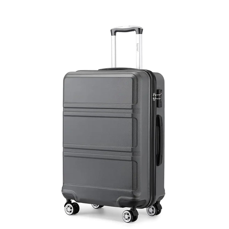 KONO TSA Lock, suitcase (M/L/XL) TONO Hard Case, Lightweight ABS Trolleys with Twin wheels