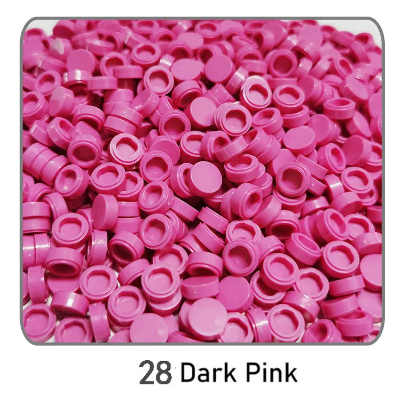 1000pcs DIY Pixel Art Bricks1x1 Round Tile Building Blocks Compatible with 98138 Anime Figure Assemble Toys Gift for Children