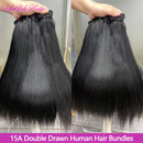 15A Double Drawn Hair Bundles Straight Vietnamese Raw Hair Bundles Human Hair Extensions 20 22 24 Inch Tissage Humain Hair
