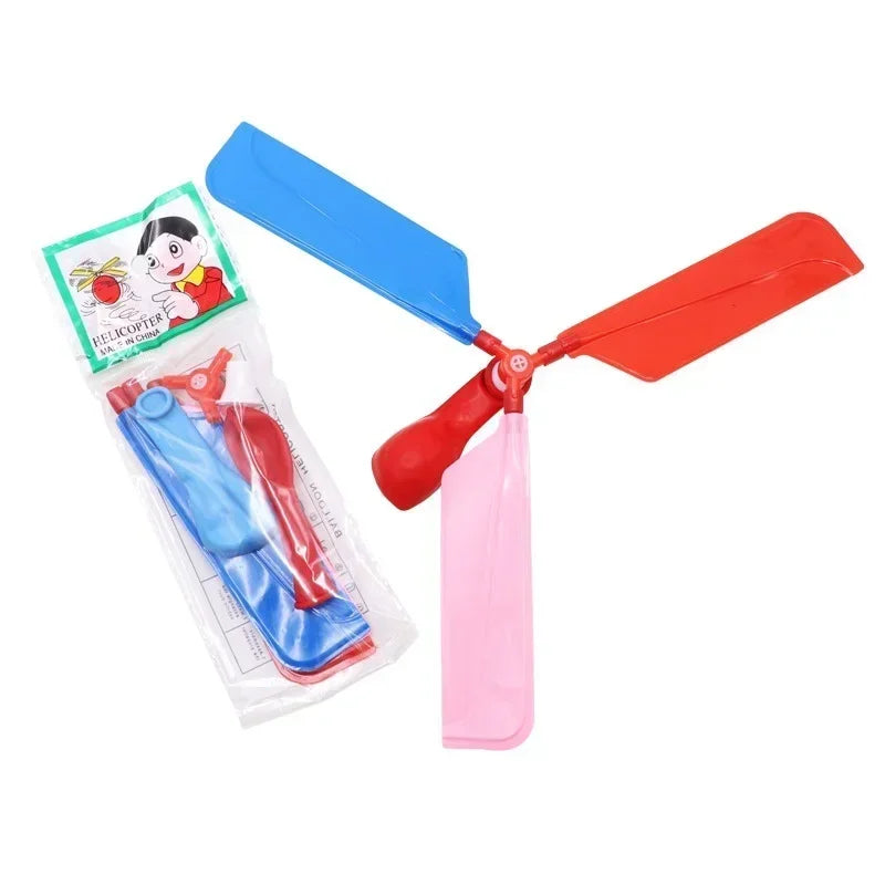 10/1Pcs Helicopter Balloons Easter Balloon Portable Outdoor Air Playing Toys Powered Flying Games Birthday Party Supplies