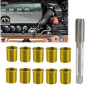 Spark Plug Thread Repair Kit M12x1.25 Inserts and M14x1.25 Tap Kit Cylinder Head Rethreaded Kit for Automotive Engine