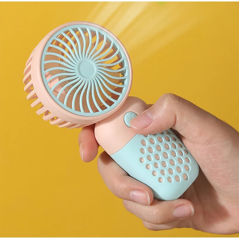 Portable Mini Fan Rechargeable Summer Gadgets Nature Hike Camping Air Conditioner Blower Folding Wireless Electric Cooling Home