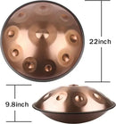 9/10/12/14 Notes 22 Inches 432hz Professional in D Minor Steel Handpan Drum Percussion Instrument for Professional Performance