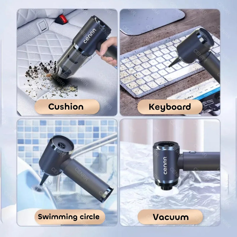 Car Vacuum Cleaner Strong Suction 140000PA Dual-Purpose Cordless Vacuum Cleaner Wireless Handheld Mini Blower for Home Appliance