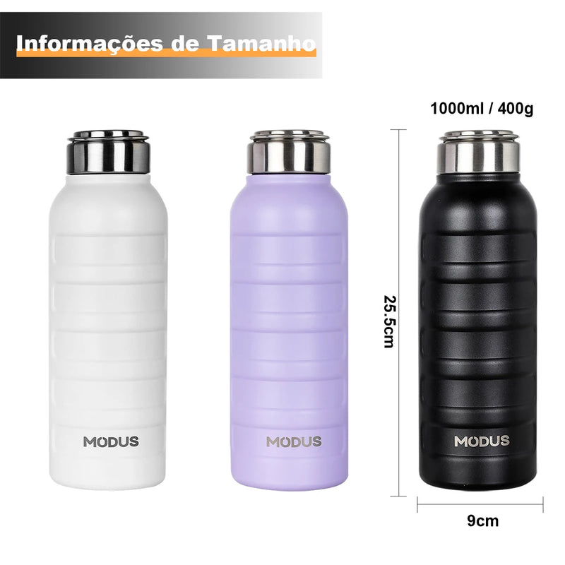MODUS Portable Water Vacuum Thermal Bottle Stainless Steel, Cold and Hot Car Mug, Vacuum Thermal Bottle 1000ml