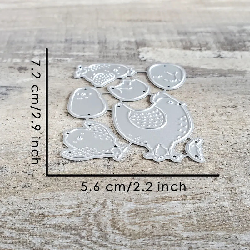 Catlove Easter Chicken Metal Cutting Dies Scrapbooking Mold Knife Stencil Die Cuts Card Making DIY Craft Embossing New Dies For