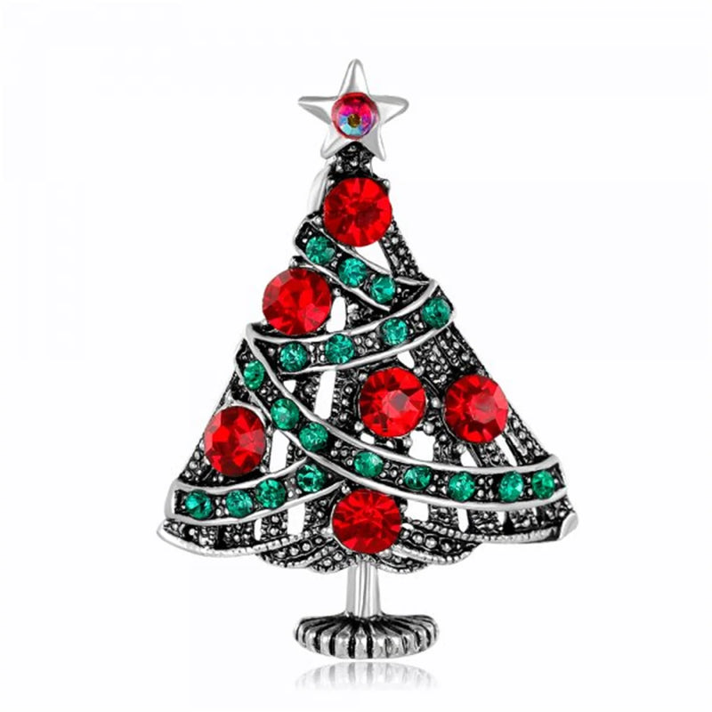 2024 New Exquisite Xmas Enamel Pin Snowman Santa Claus Tree Bells Brooch For Women Christmas Gifts Accessories Fashion Jewelry