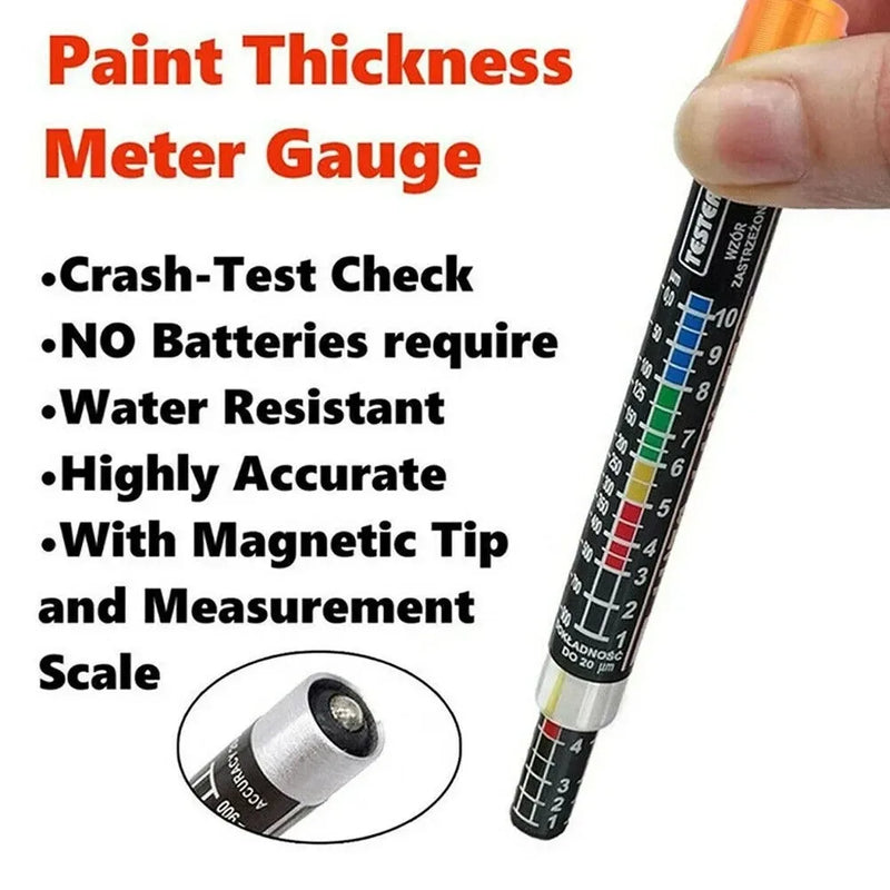 Car Paint Test Thickness Detection Pen with Magnetic Tip Scale Tester Meter Gauge Auto Paint Crash Check Test Paint Tester