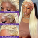 613 13x6 HD Lace Frontal Wig Preplucked Blonde Transparent Lace Front Wigs Bone Straight Honey Colored Human Hair for Women