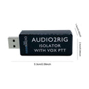 USB2RIG Radio Sound Adapter Support PTT with VOX Control USB Sound Card Connector Adapter TTL/232 Level for KENWOOD YAESU ICOM