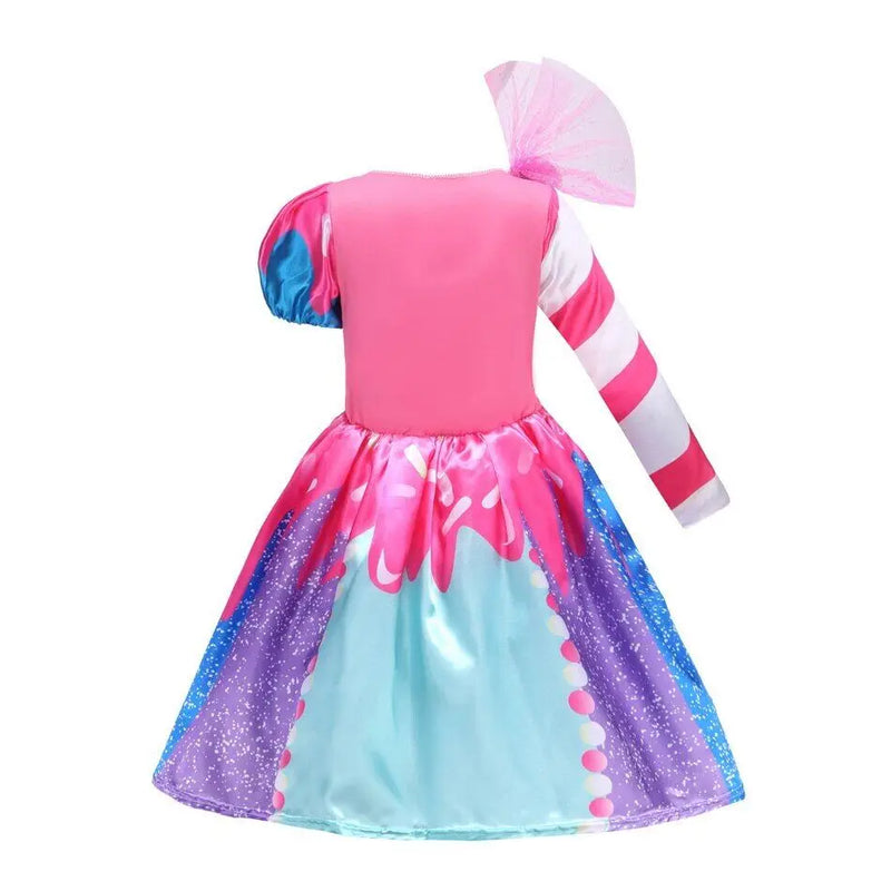 Candy Fairy Costume Girls Lollipop Cosplay Dress Toddler Carnival Purim Rainbow Vestidos Christmas Party Princess Clothing Gown