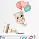 Cute Cat Rabbits Wall Stickers for Kids Room Children's Room Decoration Baby Nursery Girls Boys Bedroom Wall Decals Wallpaper