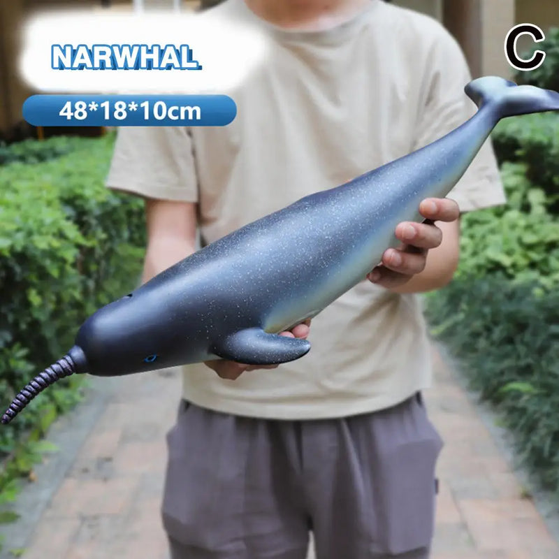 Simulated Ocean Big Animal Toys Realistic Action Figure Model Sea Life Great White Shark 40-48cm Soft Rubber Sea Educational Toy