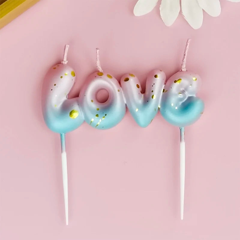 Happy Birthday Cake Decoration Happy Birthday Letter Candle Love Creative Birthday Cake Decoration