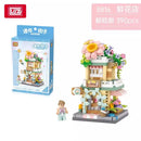 LOZ Building Blocks City View Scene Ice Cream Shop Photo Studio Cafe Flower Shop  Commercial Shop  Christmas Gift for Children