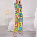 Pajamas Female Yellow Classic Ducks Daily Sleepwear Animal Two Piece Retro Pajama Sets Long Sleeve Elegant Oversize Home Suit