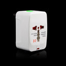 Universal Worldwide Adapter Electric Socket AU UK US EU Plug Adaptor Travel Wall Charger AC Power Option 2 USB Charging Port