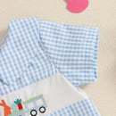 Infant Easter Bunny Romper Sleeveless Round Neck Train Embroidery Jumpsuit Baby Boy Newborn Playsuit Outfit Costume