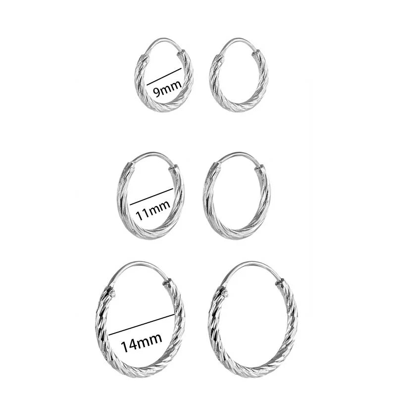 6Pcs Stainless Steel Mini Hoop Earrings Set for Women Shiny Rhinestone Zirconia Huggie Circle Punk Earrings Party Jewelry Gifts