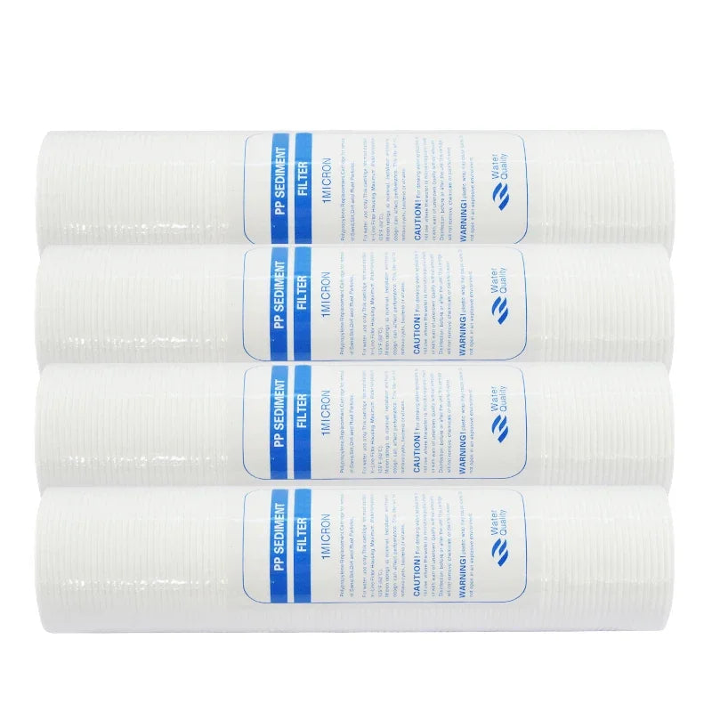 ATWFS Water Purifier 10 Inch 4pcs 1-Micron Sediment Water Filter Cartridge PP Cotton Filter Water Filter System