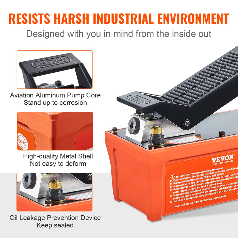 SucceBuy Air Hydraulic Pump 10,000 PSI 1/2 Gal Reservoir Foot Actuated Air Treadle for Auto Body Frame Machines and Pulling Post