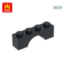 Wange 81Pcs/Lot 3659 1x4x2 Flat Arch Building Blocks MOC Construction Accessories Parts Compatible with Brick Children Toys Gift
