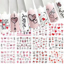 12Pcs Lovely Rabbit Easter Nail Art Stickers Kawaii Animals Carrot Bunny Decals Design Water Transfer Decoration Manicure CHBN