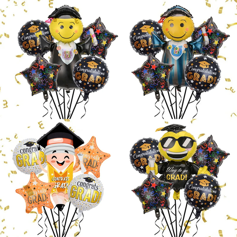 Graduation 2024 Party Decoration Balloons Helium Foil Balloon Congratulation Graduated Doctor Hat High School