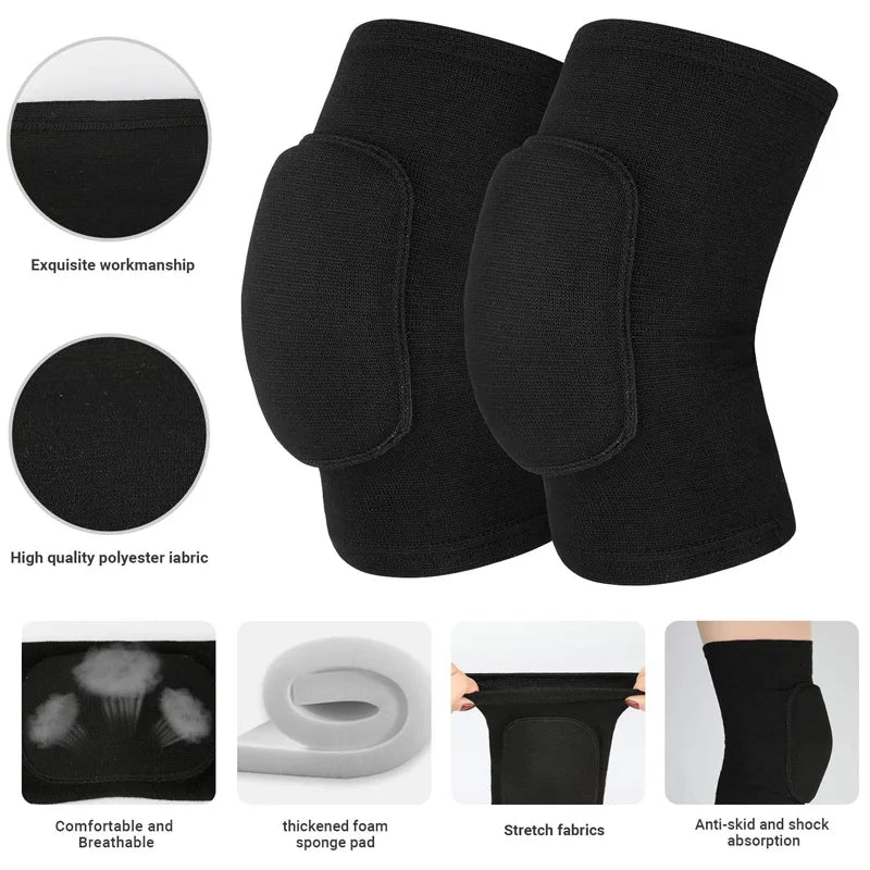 WorthWhile Dancing Knee Pads for Volleyball Yoga Women Kids Men Patella Brace Support EVA Kneepad Fitness Protector Work Gear
