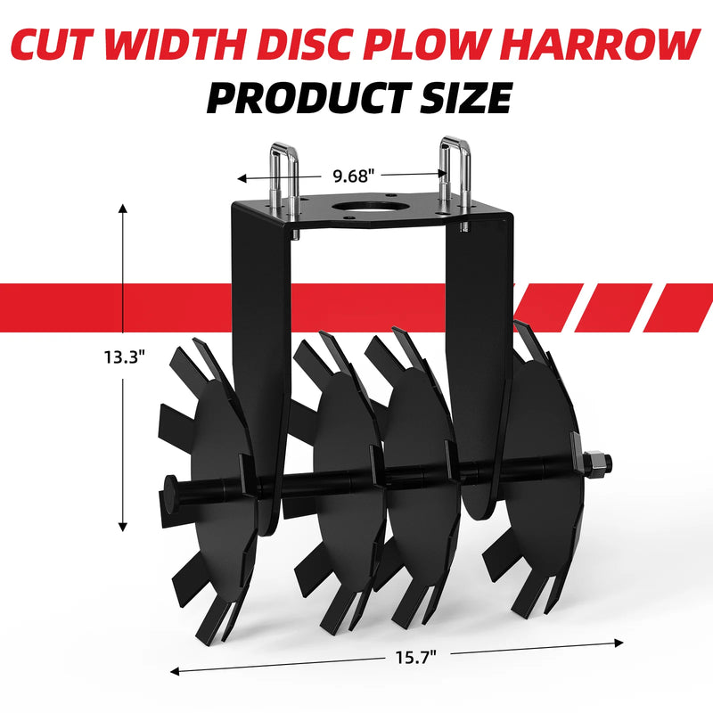 Disc Harrow Implements ATV Food Plot Equipment Impact Implements ATV/UTV Disc Harrow Plow Scraper Blade