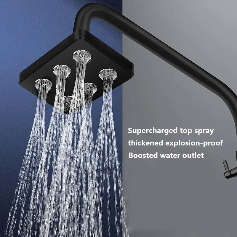 High Pressure Mini Rainshower Water Flow Rainfall Shower Head Water- Saving Shower Bathroom Accessories Showerhead  Shower Set