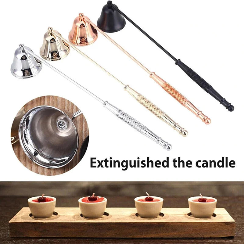 Candle Snuffer Tool Long Handle Bell Extinguisher Accessory Putting Out Extinguish Candle Wicks Accessories Stainless Steel