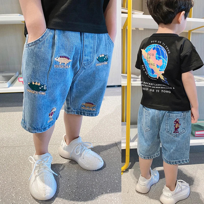 IENENS Kids Boys Beach Shorts Jeans Children Clothes Pants Denim Clothing Bermuda Infant Toddler Baby Boy Casual Trousers