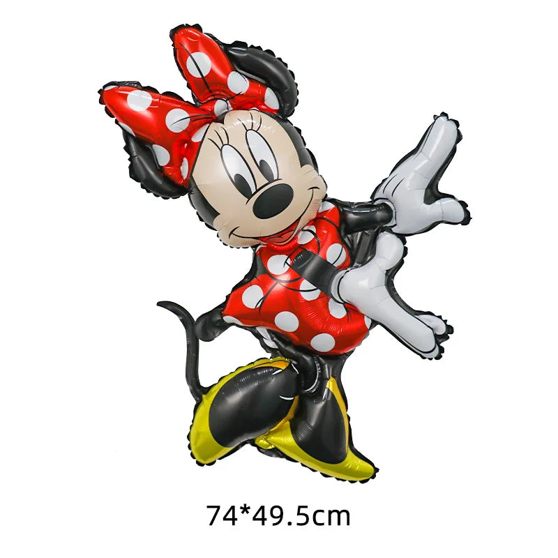 Disney Mickey Minnie Mouse Foil Balloon Baby Shower Birthday Cartoon Mickey Mouse Balloon Party Decoration Air Globos Supplies