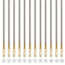 30pcs Blind Sewing Needle Elderly Stainless Steel Quick Automatic Self-Threading Needle Stitching Pins DIY Punch Needle Threader