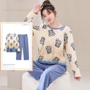 Autumn Nightwear Kawaii Girls PJ Young Women Pajama Sets Pyjamas Femme Cartoon Sleepwear Female Loungewear Pijama Mujer Homewear