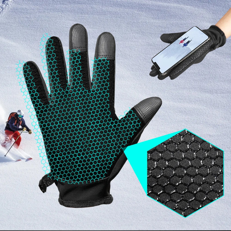 TouchScreen Winter Gloves Men Women Warm Ski Cold Weather Riding Driving Bike Work Tactical Windproof Non-Slip Full Finger Glove