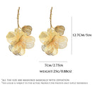 Trendy Summer Long Hanging Drop Earrings For Women Luxury Elegant Trendy Big Flower Earring For Girls Exquisite Jewelry