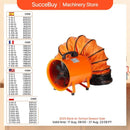 SucceBuy Industrial Exhaust Fan 10/12 inch Ventilation Fan Ventilator with 5M PVC Duct Exhaust Blower for Home Workplace Factory