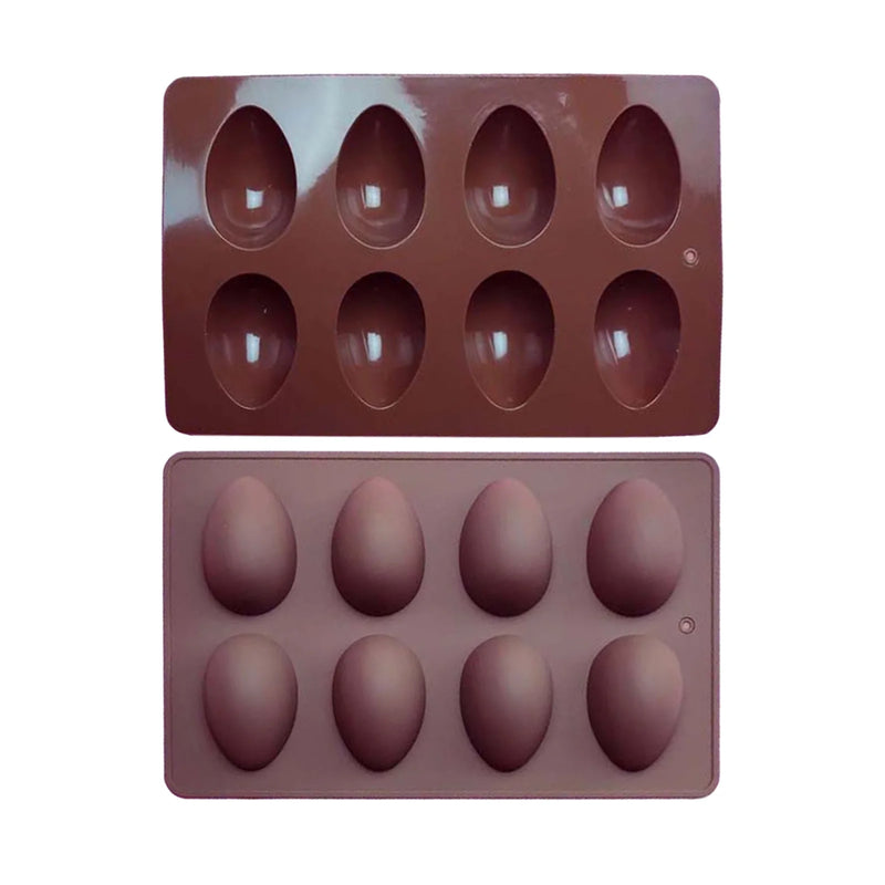 3D Easter Egg Shape Chocolate Silicone Mold 8 Cavity Cake Mould DIY Dinosaur Egg Baking Mould Pastry Fondant Molds Soap Mold