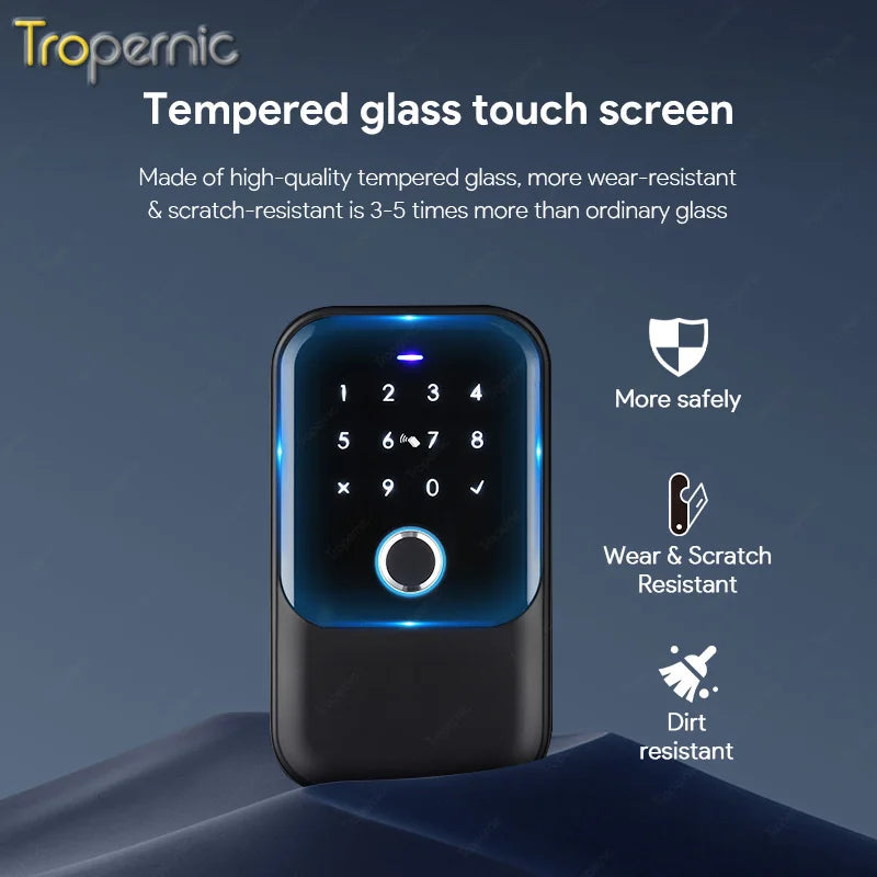 Waterproof cover Safe Tuya/TTlock Code Fingerprint Bluetooth Wifi Smart Key Box App Remote Wall Mount Combination Door Lock Box