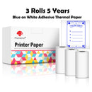 Phomemo 3 Rolls Self-adhesive Transparent Sticker Thermal Paper for T02 M02X Label Sticky DIY Photo Texts Study Notes Printing