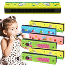 Wooden Harmonica Children Day Gift Birthday Party Favors Cartoon Pattern Lovely Noise Making Gathering Parties Instruments TMZ
