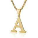 Initial Necklace for Men Women Boys Girls, 18K Gold Plated 26 Letters Pendant Necklace, Personalized Jewelry Father's Day Gifts