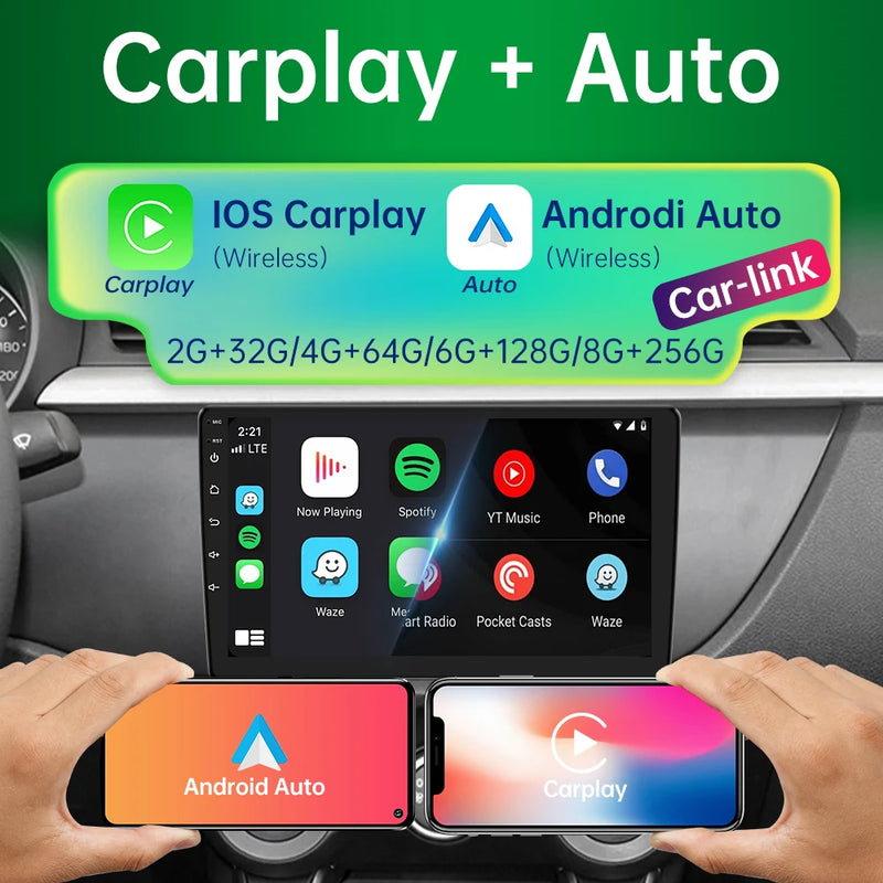 9 inch Car play Android Radio Multimedia CarPlay Android Auto 2 din stereo receiver Player 8 Core For Toyota Nissan Honda FIAT