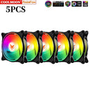 COOLMOON Computer Case 120mm Fan 5V 3 Pin ARGB Cooling Ventilado 12V 4 Pin PWM Computer Chassis Fans Ventilador 12cm Aura Sync